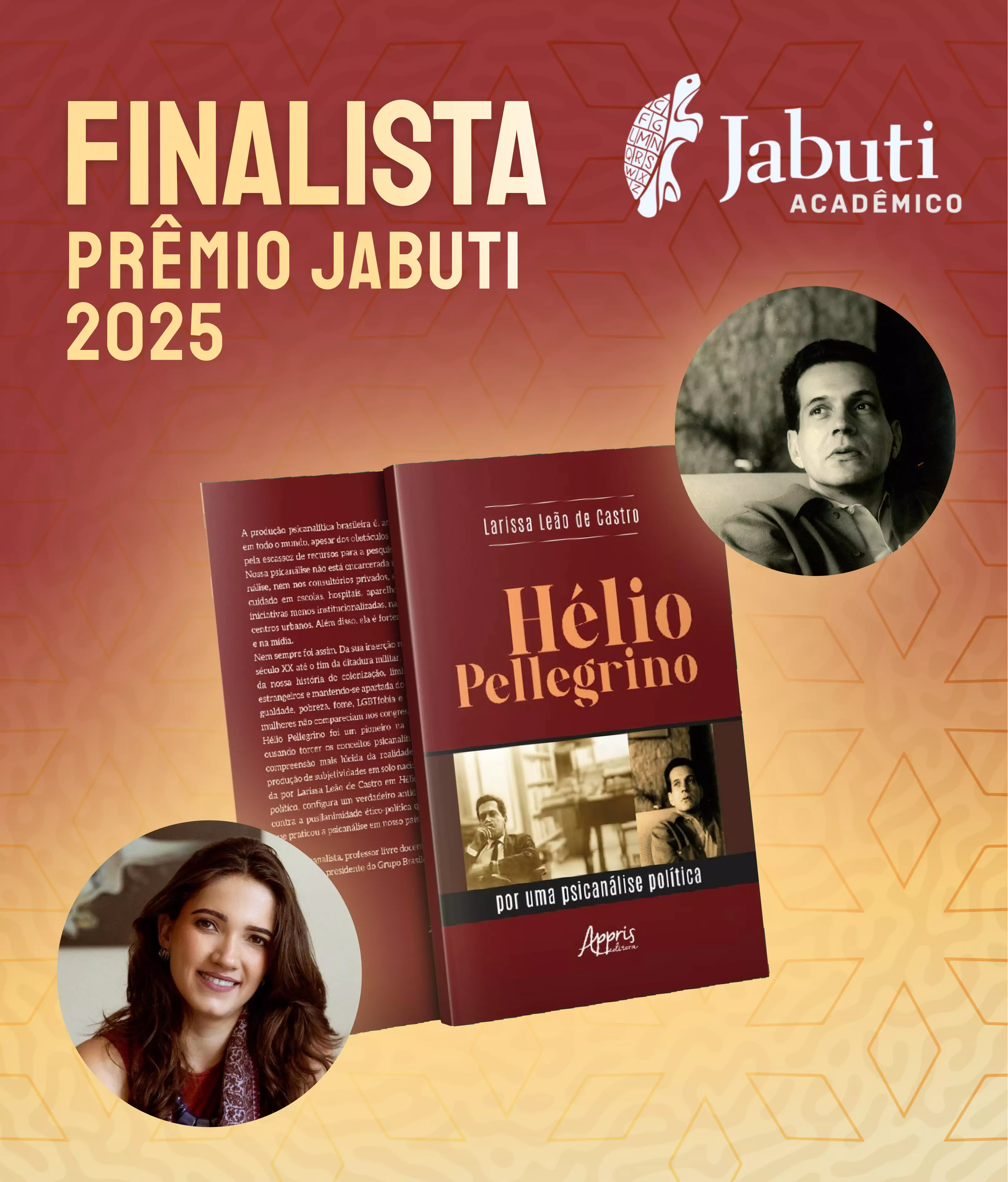Livro finalista do Prêmio Jabuti Acadêmico - Hélio Pellegrino: por uma Psicanálise política